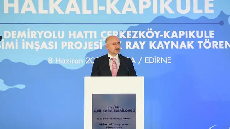 Halkalı-Kapıkule Demiryolu Hattı ile seyahat 1 saat 30 dakikaya düşecek