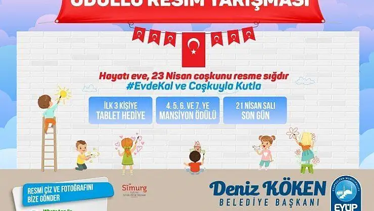 'Hayatı Eve, 23 Nisan Coşkunu Resme Sığdır'