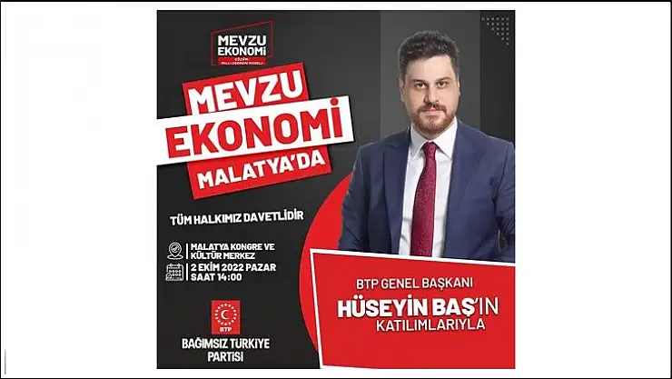 Hüseyin Baş Malatya'ya Geliyor..!
