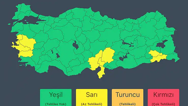 İçişleri'nden Kuvvetli Yağış Uyarısı: 6 İlde Risk Artıyor