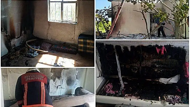 İki evde yangın çıktı