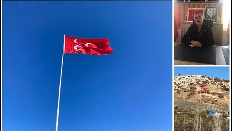 İlisuluk'ta Dev Üç Hilal Bayrağı