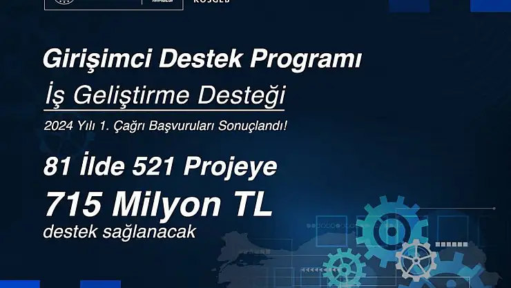 KOSGEB İş Geliştirme Desteği'nin 2024 yılı başvuruları sonuçlandı