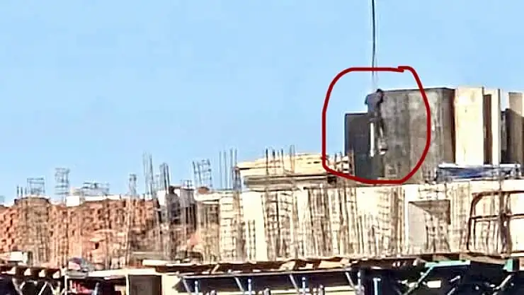 Kule Vinçle İşçi Taşındı, Sosyal Medyada Tepki Çekti