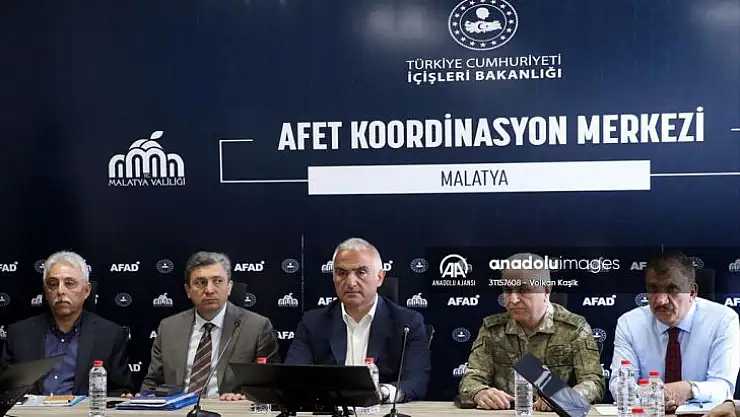 Kültür ve Turizm Bakanı Ersoy, Malatya'da Afet Koordinasyon Toplantısı'na katıldı