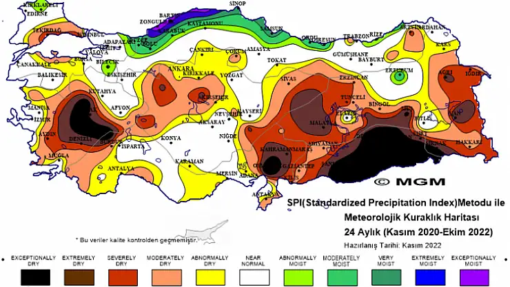 Kuraklık haritaları endişe yarattı.