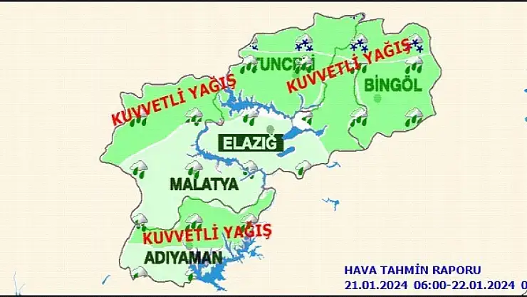 Kuvvetli Yağış Uyarısı
