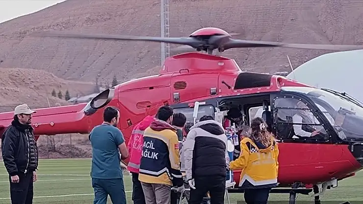 Malatya'da ambulans helikopter erken doğan bebek için havalandı