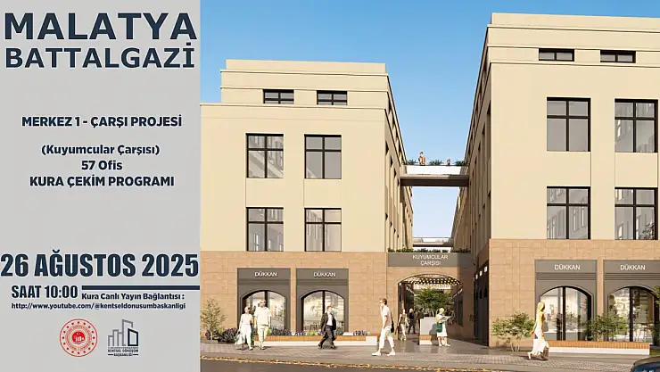 Malatya'da Çarşı ve Konut Projelerinde Kura Çekimi 26 ve 28 Ağustos'ta