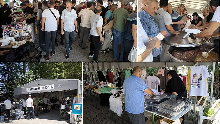 Malatya'da Gazze'ye yardım kermesine yoğun ilgi