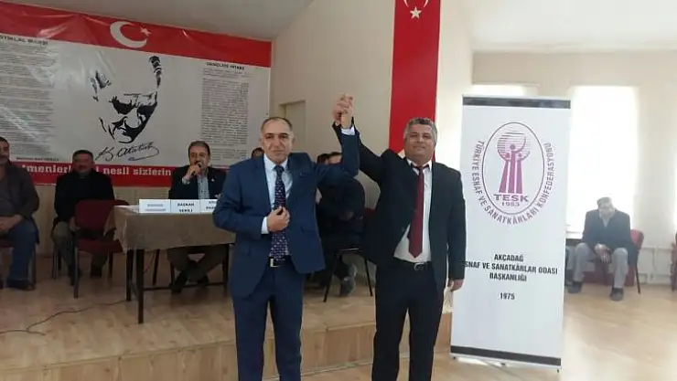 Akçadağ Esnaf Odası'nda Şahin başkan seçildi
