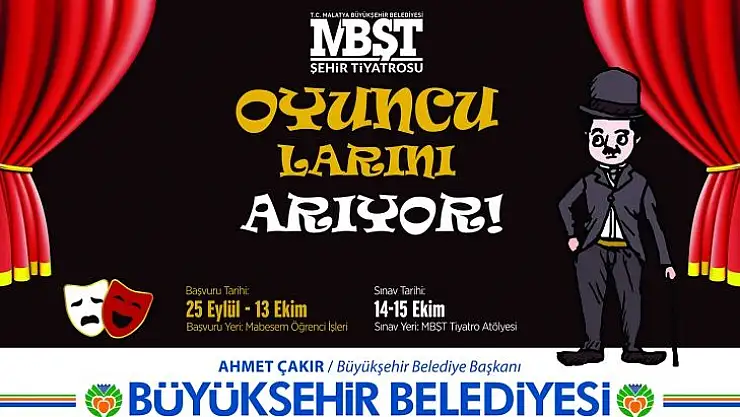 Büyükşehir Tiyatrosu Oyuncularını Arıyor