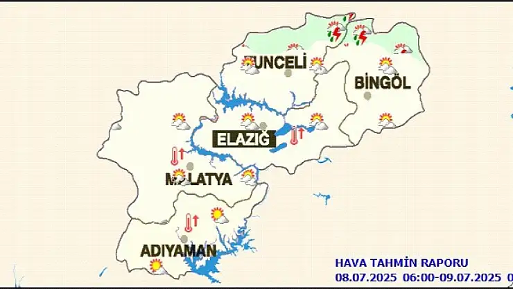 Malatya ve İlçeleri Bugün Kavrulacak