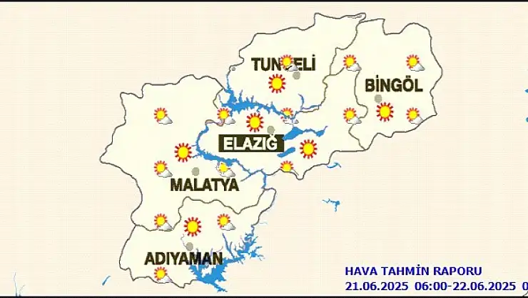 Malatya ve ilçelerinde  Bugün Hava Durumu