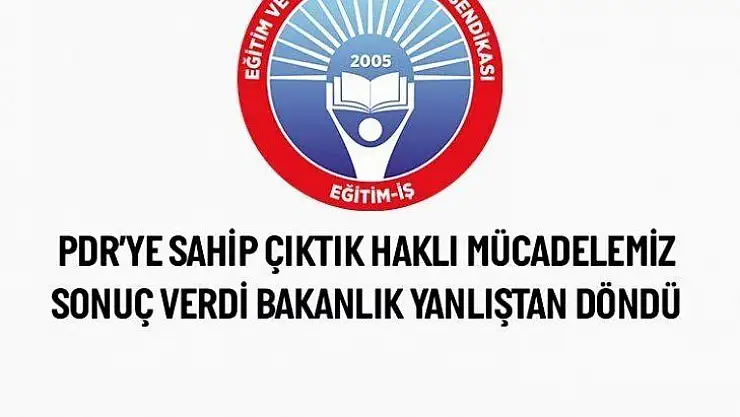 PDR'ye Sahip Çıktık Haklı Mücadelemiz Sonuç Verdi Bakanlık Yanlıştan Döndü