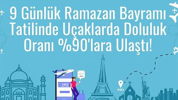 Ramazan Bayramı tatilinde uçaklarda doluluk oranı yüzde 90'lara ulaştı