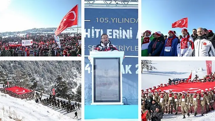 Sarıkamış'ta Türkiye Şehitleriyle Yürüdü