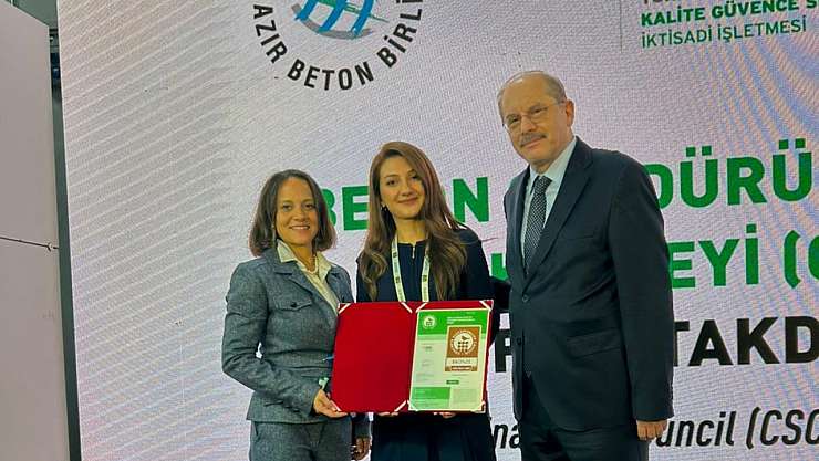 Seza Çimento'ya CSC'den 'Kaynakların Sorumlu Kullanımı' Belgesi