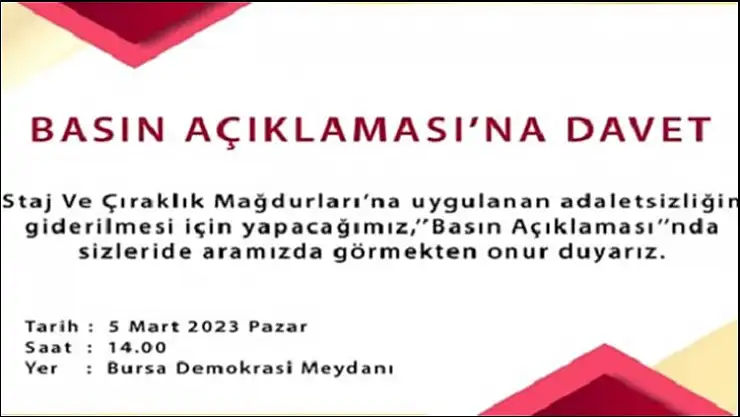 Staj Ve Çırak Mağdurları Yine Meydana İniyor