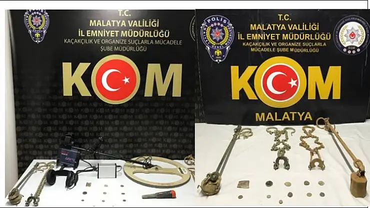 Tarihi Eser Malzemeleri ele geçirildi