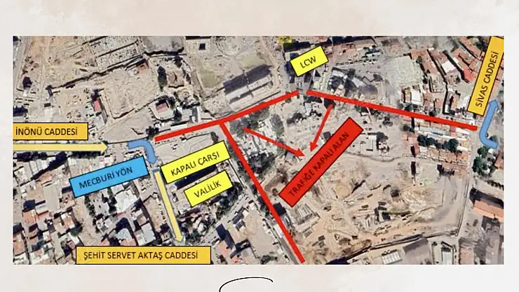 TOKİ Çalışmaları Nedeniyle İnönü ve Kışla Caddeleri Araç Trafiğine Kapatıldı