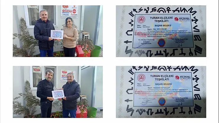 Turan Elçileri Teşkilatından ABYB'ye Onur Belgesi