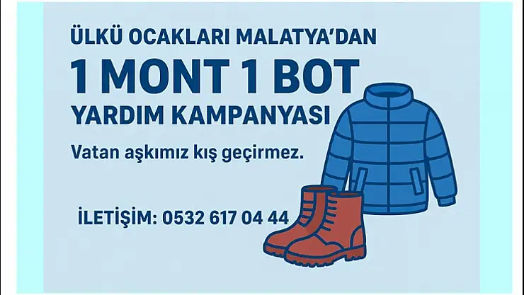 Ülkü Ocakları Malatya'dan '1 Mont 1 Bot' Yardım Kampanyası