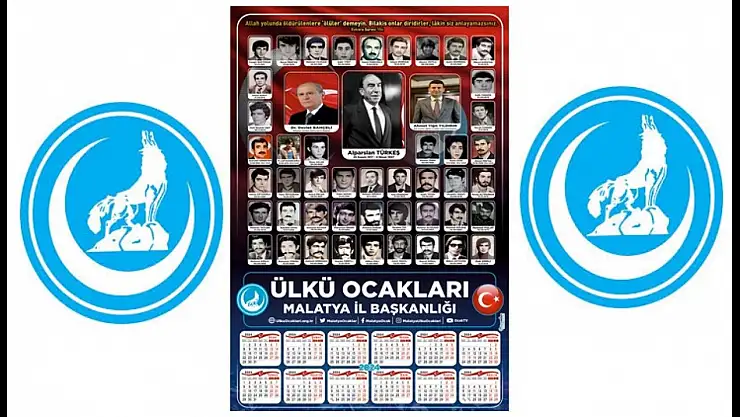 Ülkü Ocakları Malatya İl Başkanlığından Şehitlerimiz Anısına 2024 Takvimi
