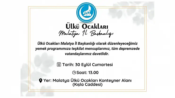 Ülkü Ocaklarından Yemek Proğramı