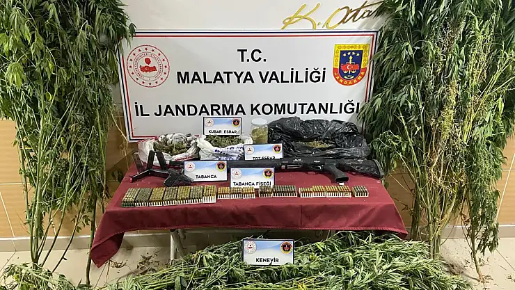 Yeşilyurt'ta Uyuşturucu Operasyonu: Esrar, Kenevir ve Silah Ele Geçirildi