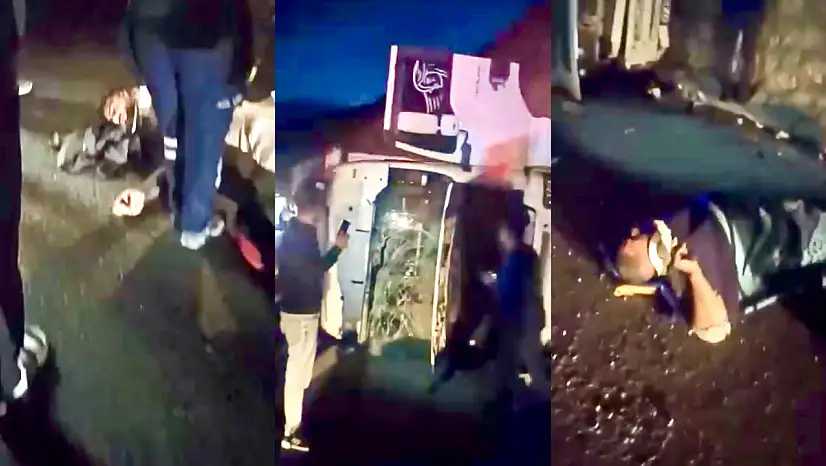 Freni Patlayan Tır Otomobile Çarptı: 3 Yaralı