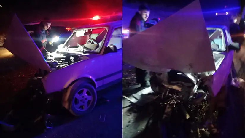 Kendirli Yol Ayrımında Otomobil Kazası: 3 Kişi Hastaneye Kaldırıldı