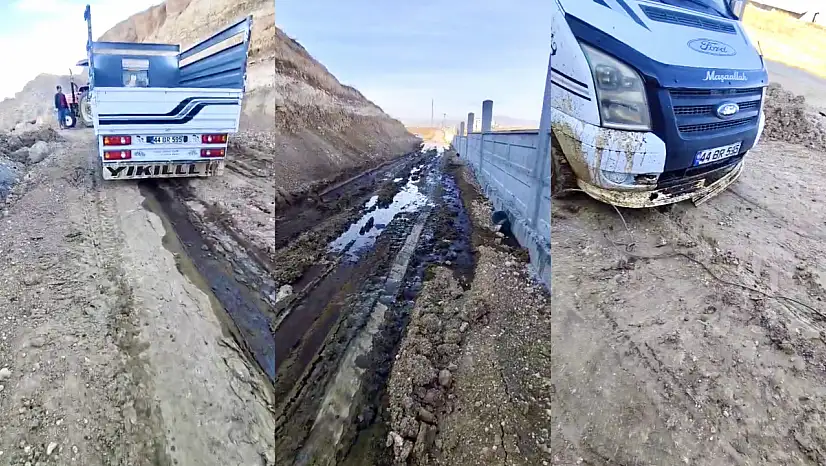 Malatya'da Biyogaz Atıkları Yolu Kapattı: Süt Üreticisi Saatlerce Mahsur Kaldı