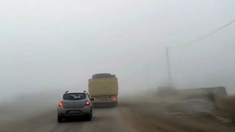Malatya'da Yoğun Sis: Görüş Mesafesi Yer Yer Sıfıra Düştü