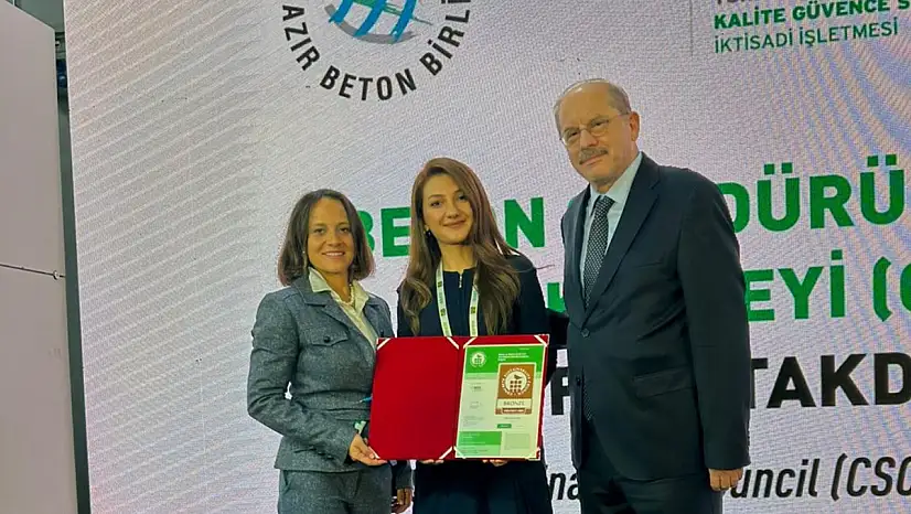 Seza Çimento'ya CSC'den 'Kaynakların Sorumlu Kullanımı' Belgesi
