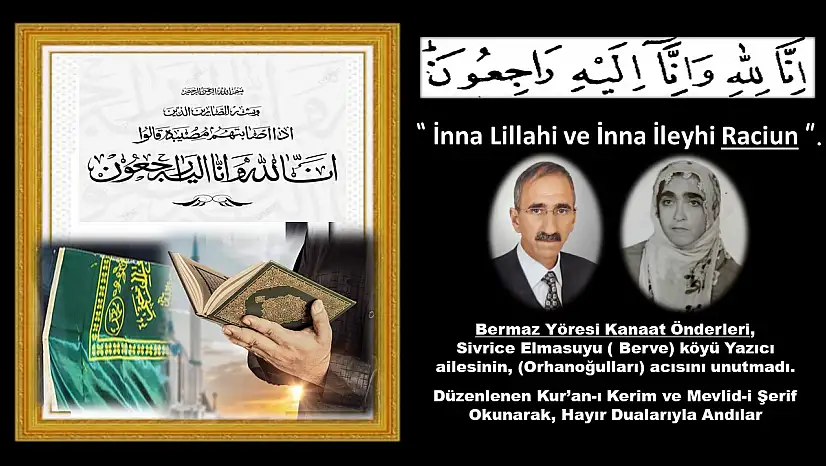 Yazıcı Ailesi Büyükleri Dualarla Anıldı: Bermaz Yöresi'nde Vefa Buluşması