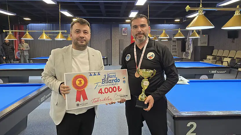 3. Aslantepe 3 Bant Bilardo Turnuvası Finali Tamamlandı