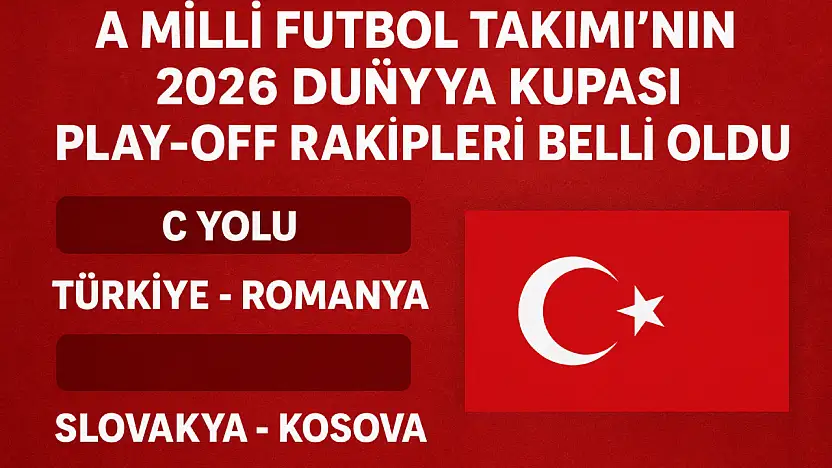 A Milli Takım'ın Play-Off Rakipleri Belli Oldu! İlk Maç Romanya'ya Karşı