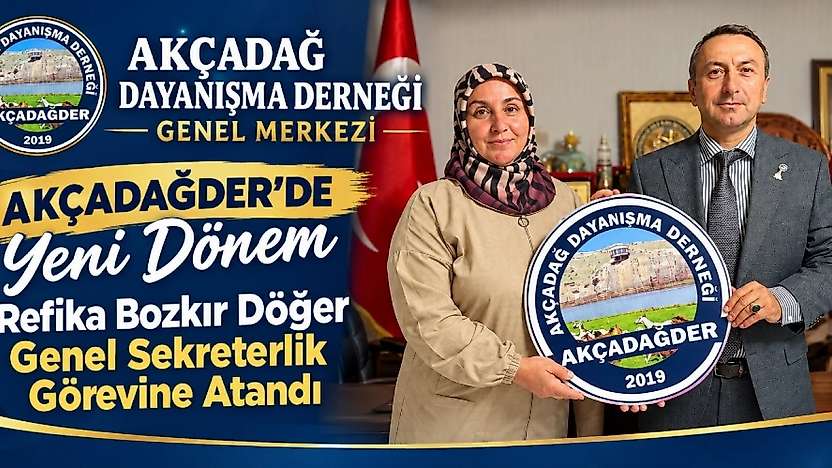 AKÇADAĞDER'de Yeni Görevlendirme! Refika Bozkır Döğer Genel Sekreter Oldu