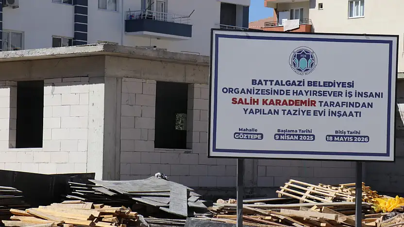 Battalgazi'de hayırsever Salih Karademir'in desteğiyle taziye evi yapılıyor