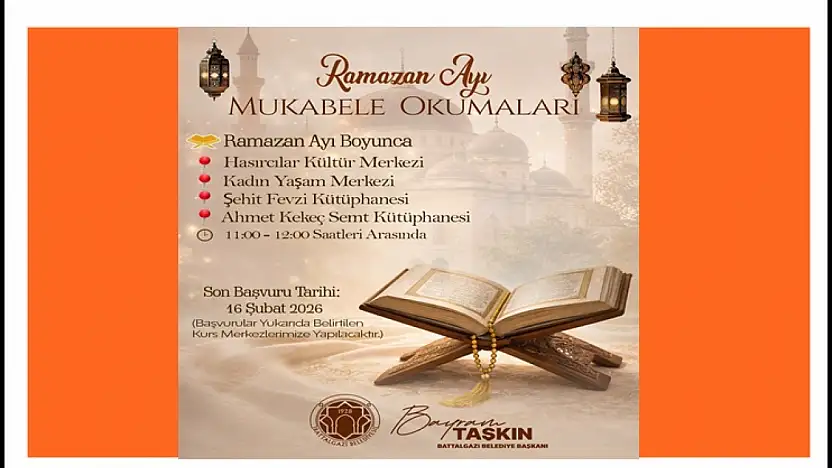 Battalgazi'de Ramazan Mukabeleleri Başlıyor