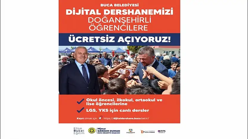 Buca Belediyesi'nden Doğanşehir Belediyesi'ne Eğitim Köprüsü: Dijital Dershane Başladı