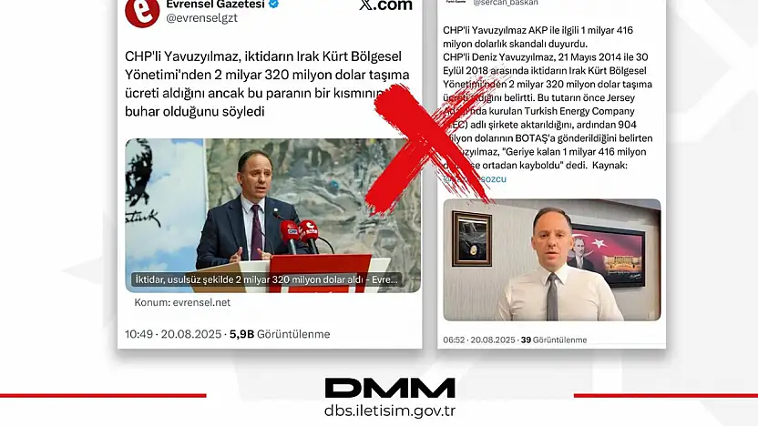 DMM'den Irak-Türkiye Ham Petrol Boru Hattı hakkındaki iddialara açıklama