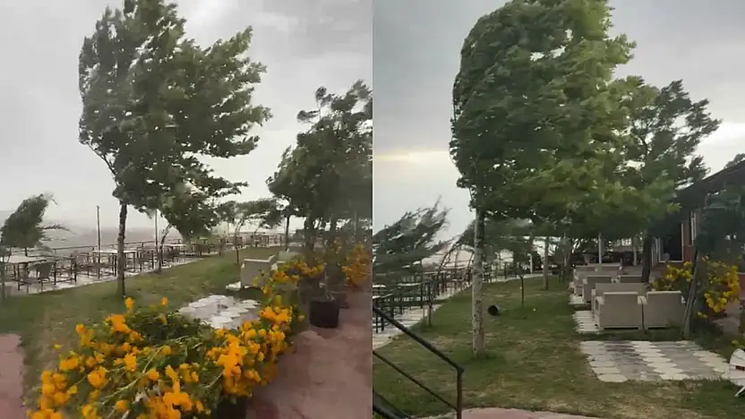 Elazığ Palu'da fırtına etkili oldu