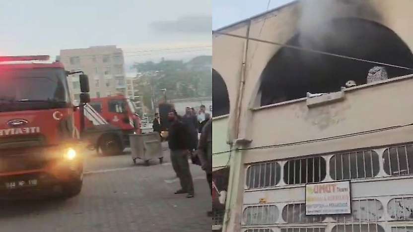 Eski Şire Pazarı'nda yangın paniği: İş yerinde maddi hasar