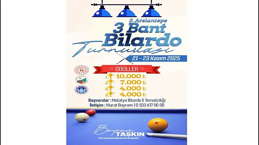 Gençler Bilardo Masasında Buluşuyor: Arslantepe 3 Bant Turnuvası Kayıtları Açıldı