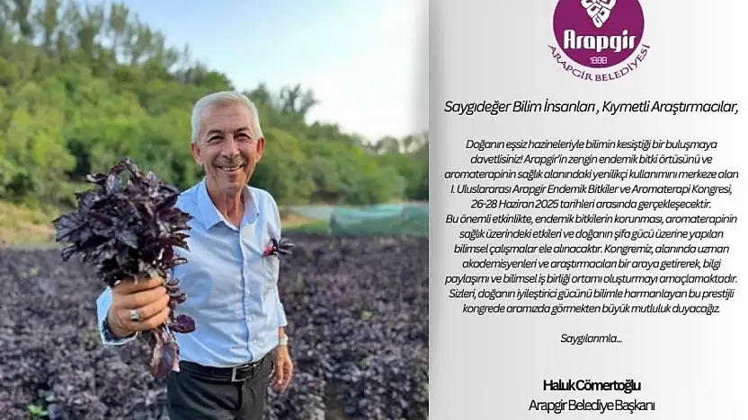 I. Uluslararası Arapgir Endemik Bitkiler ve Aromaterapi Kongresi
