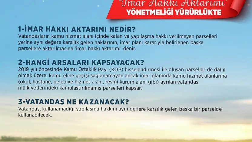 İmar Hakkı Aktarımı Yönetmeliği Yürürlükte