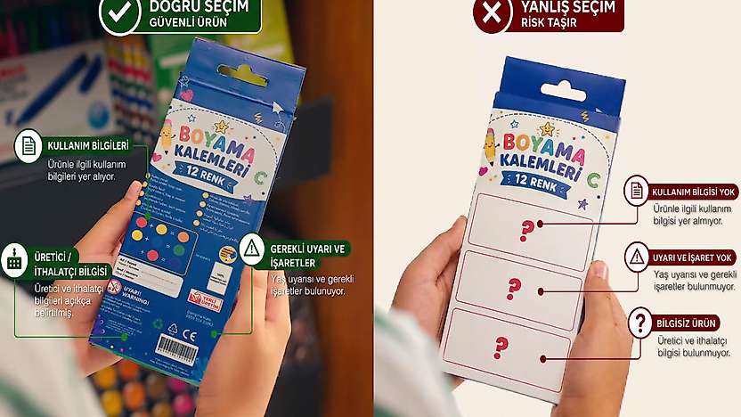 Kırtasiye Alışverişinde Güvenli Ürün Uyarısı