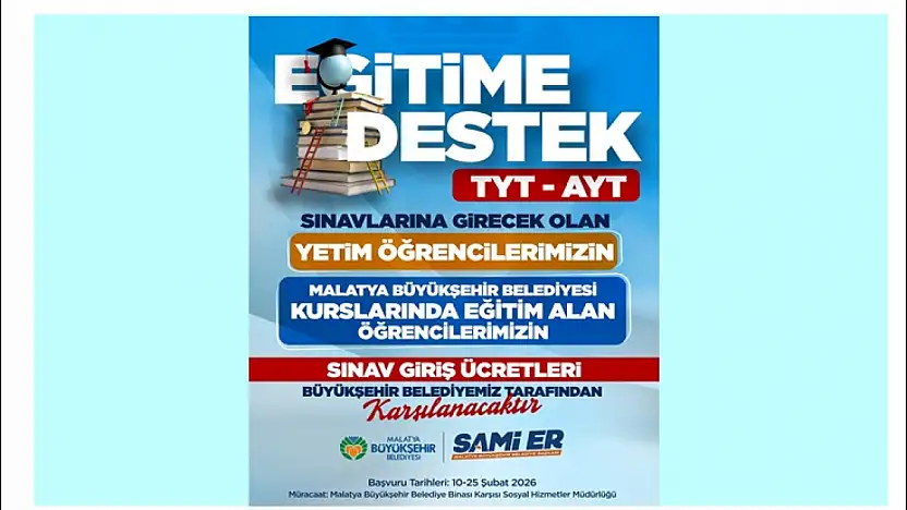 Malatya Büyükşehir'den YKS Adaylarına Büyük Destek